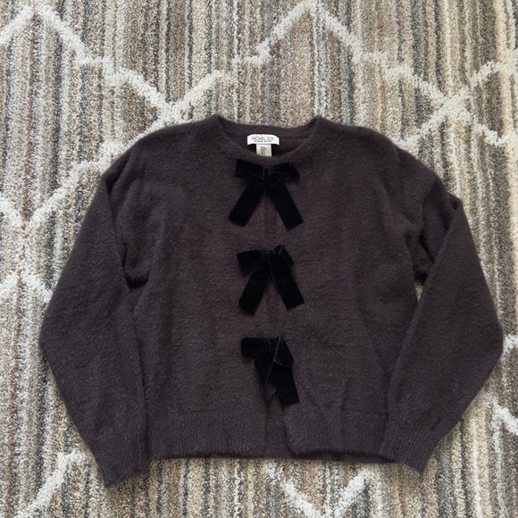 Sandro Sweaters - Sandro Charcoal Sweater with Black Bows